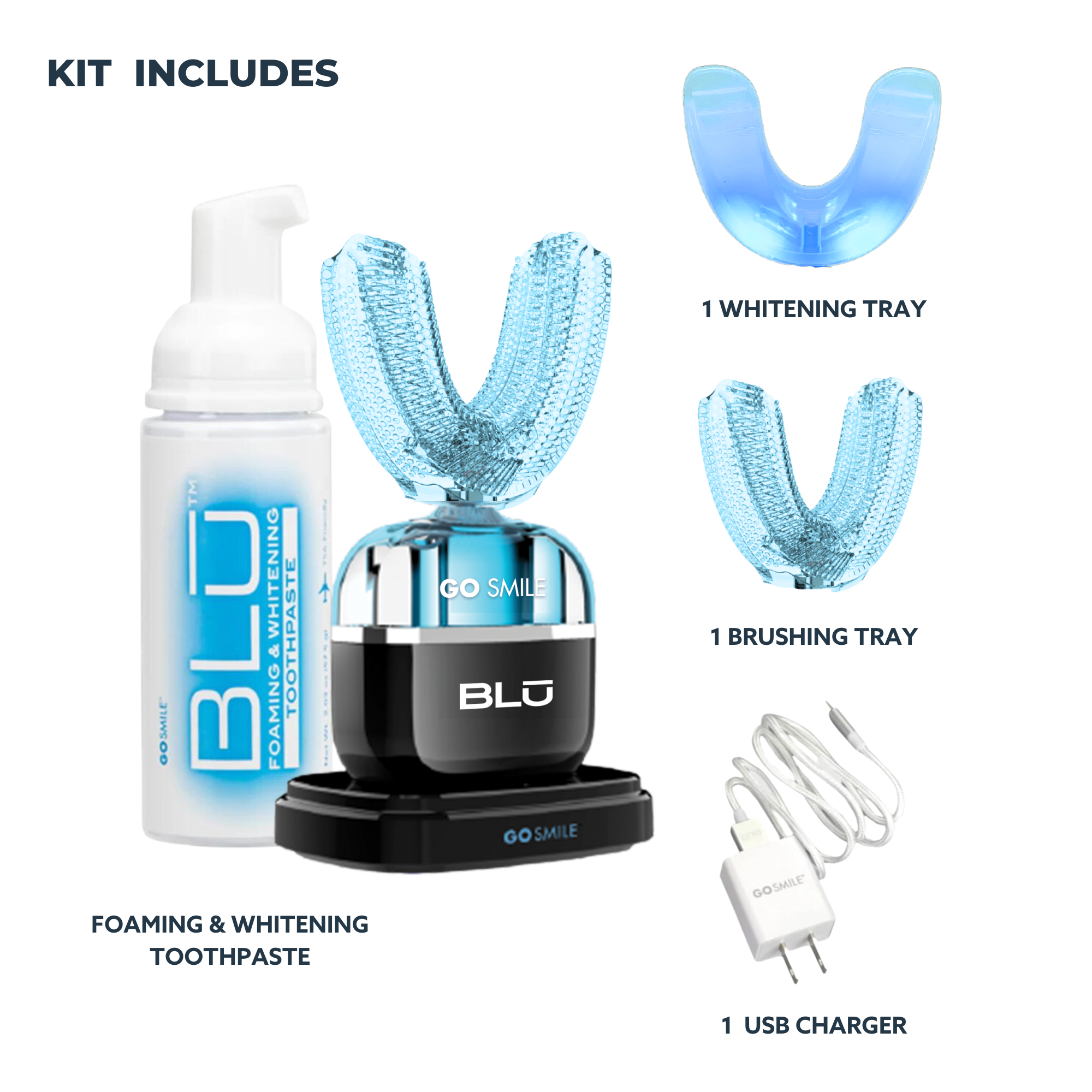 BLU Brushing & Whitening Device in Black