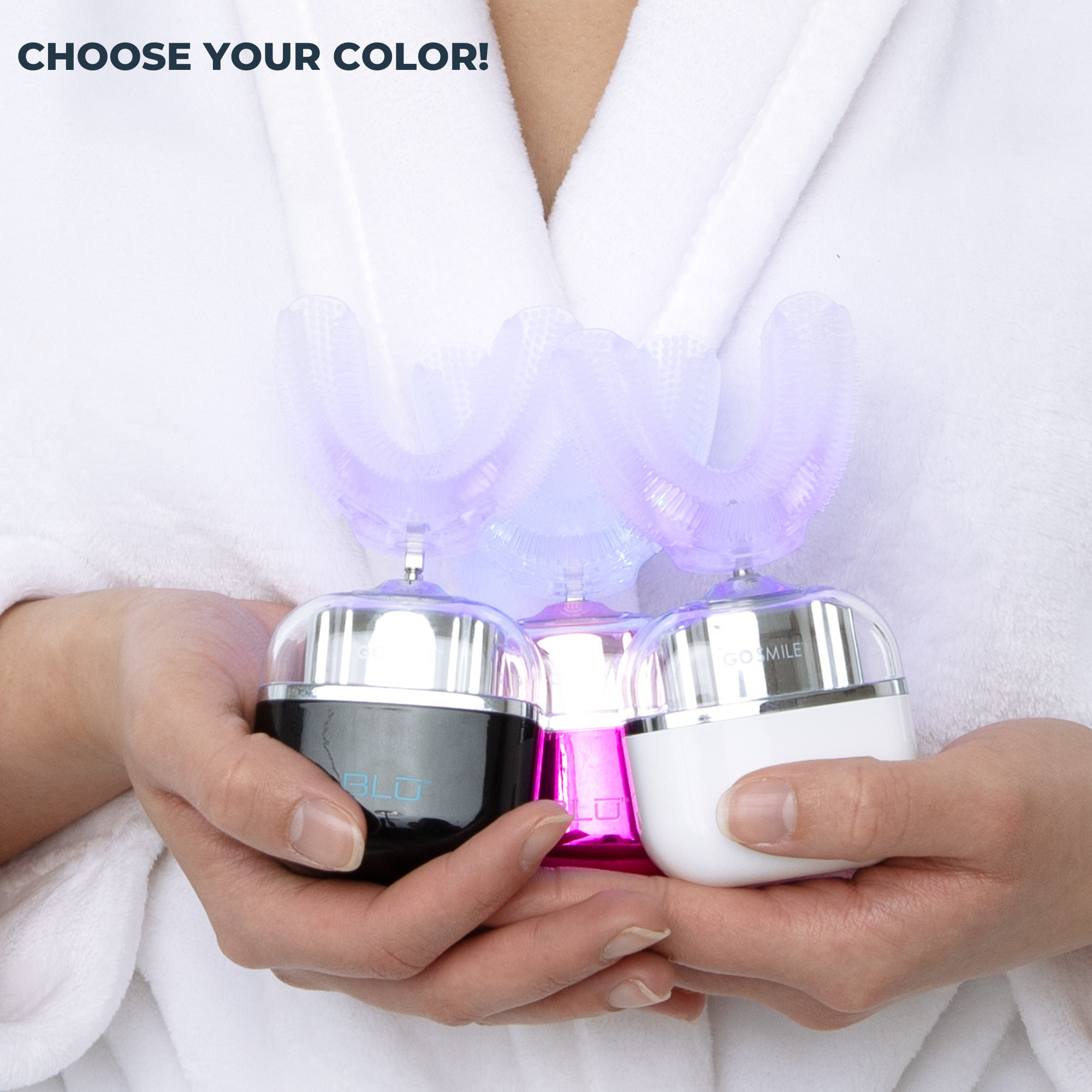 BLU Brushing & Whitening Device in Black