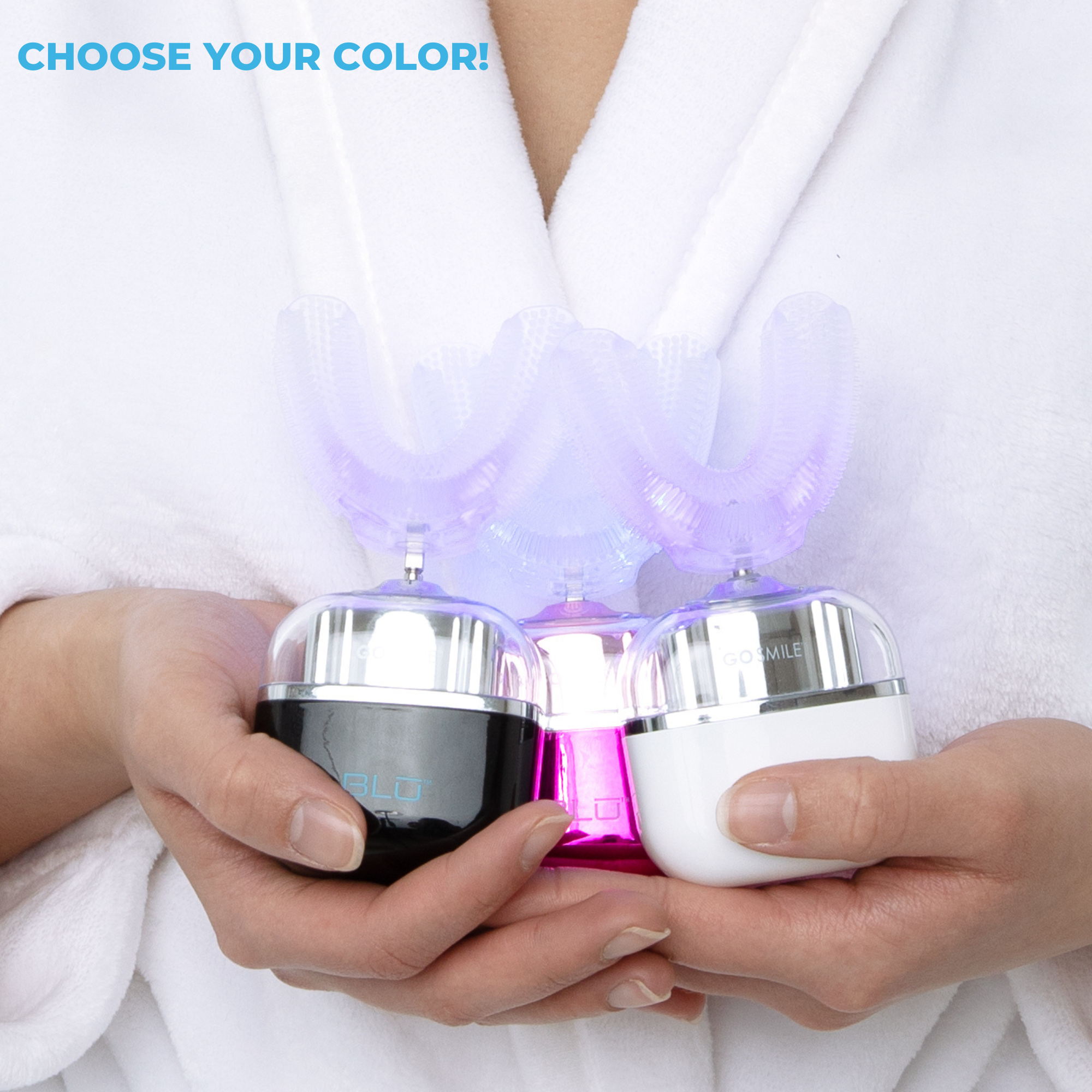 BLU Brushing & Whitening Device in White