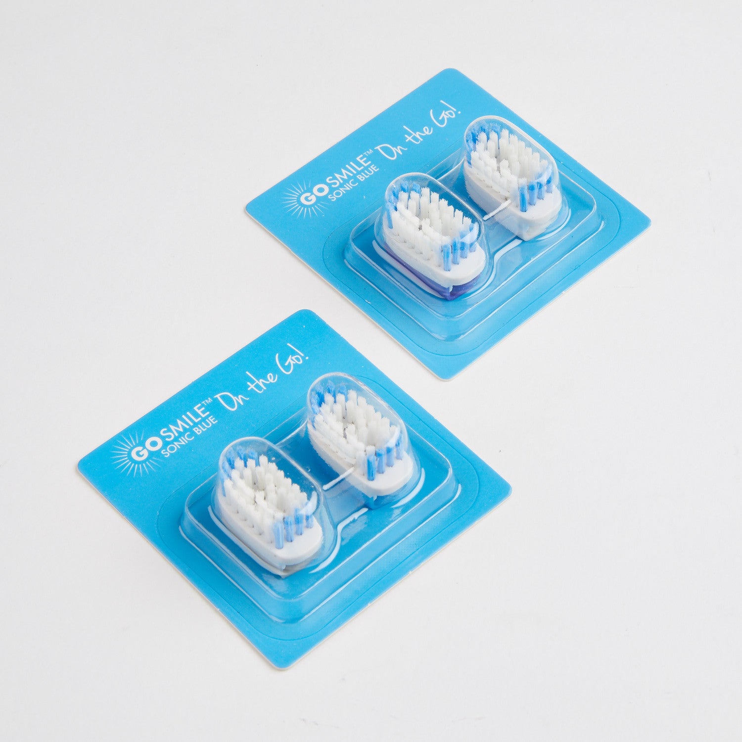 On The Go Sonic Blue Replacement Brush Heads
