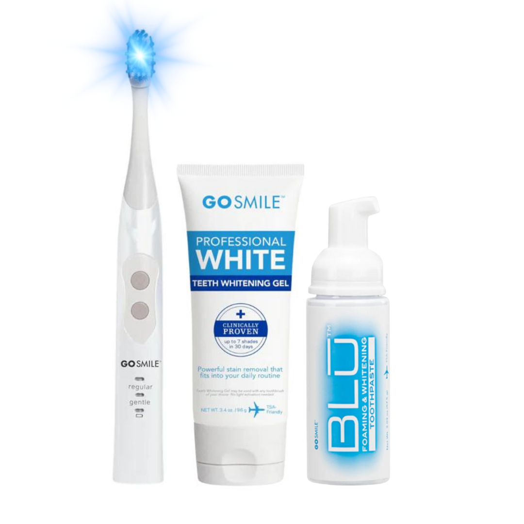 Blue Light Whitening Toothbrush Set